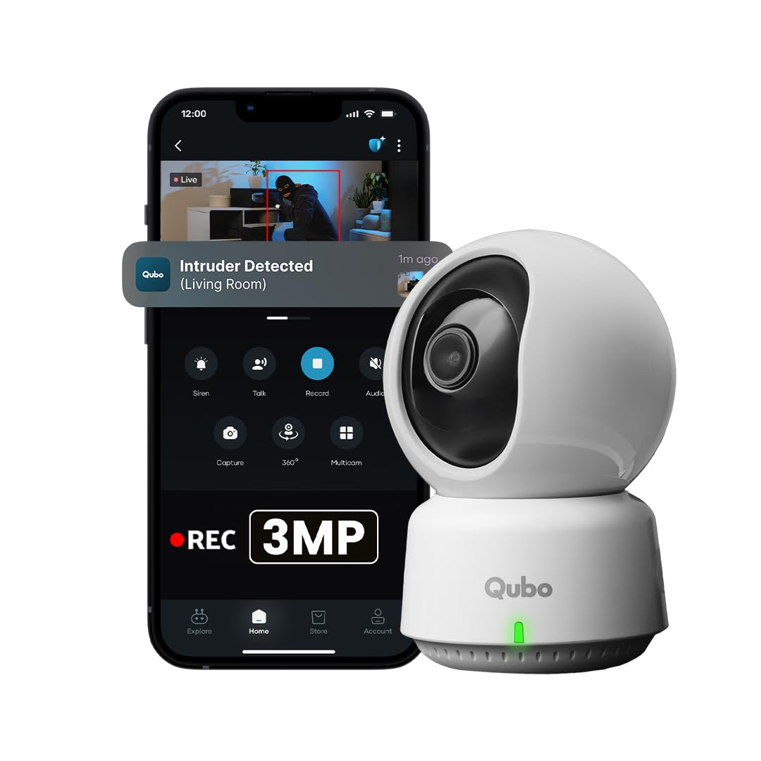 Qubo Smart 360° 3MP [2K] CCTV Camera